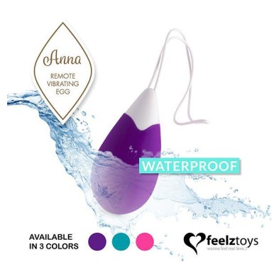 FeelzToys - Anna Vibrating Egg Remote Deep Purple